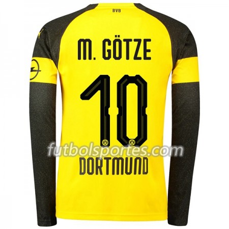 Camisetas Borussia Dortmund M.Gotze 10 Primera Equipacion 2018/2019 Manga Larga